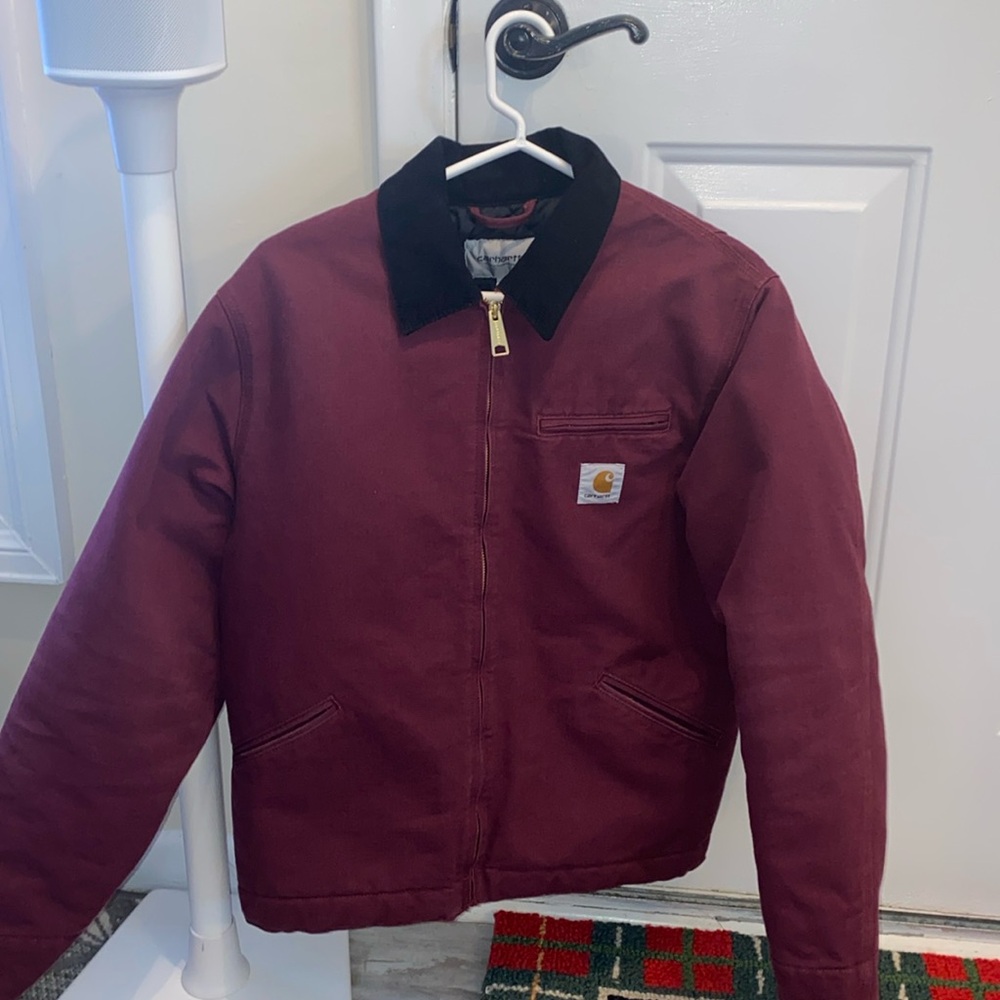 Used Men’s Carharrtt WIP Detroit Jacket Malbec/Black (Aged Canvas) XS